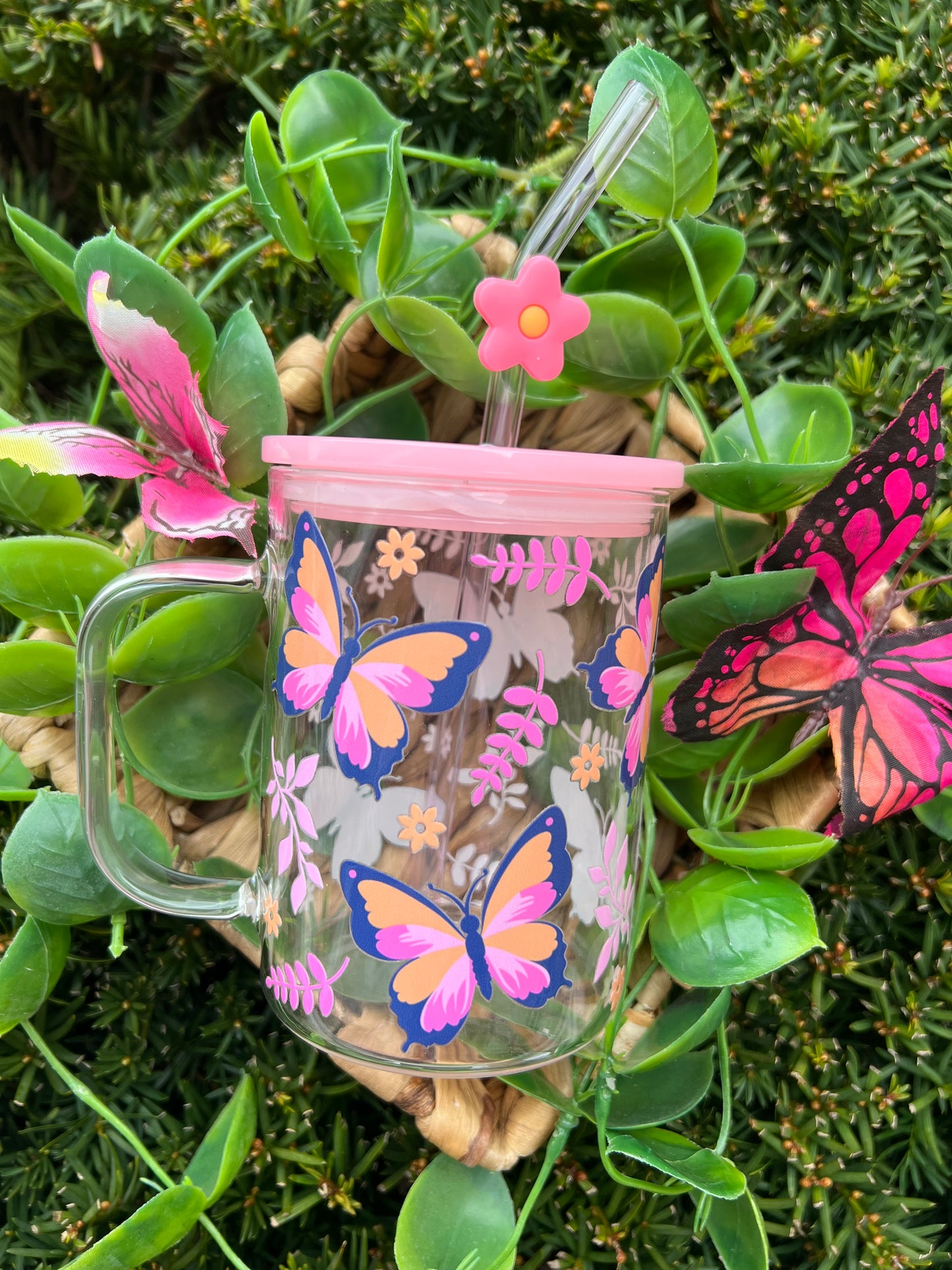 Pink Butterflies Mug