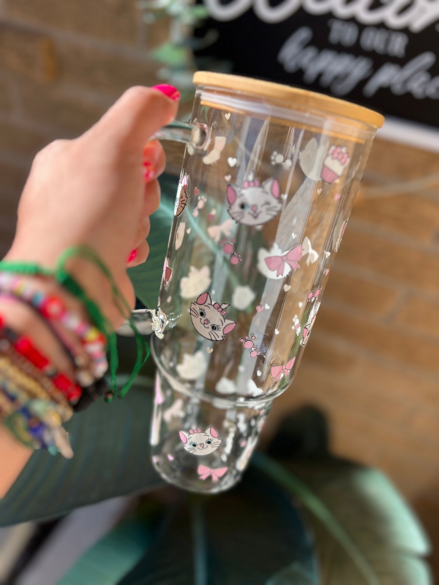 Marie 40oz glass cup