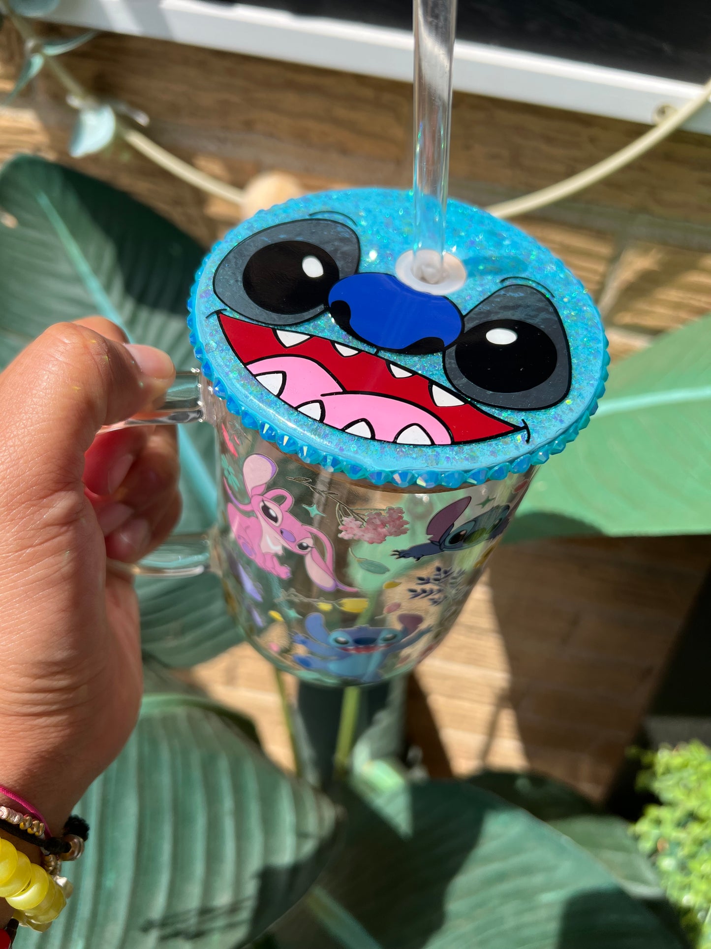 Stitch Glass mug