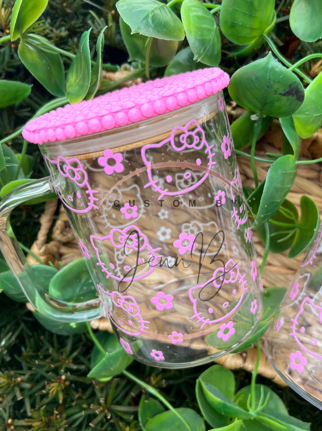 H Kitty Glass mug| Acrilic cup