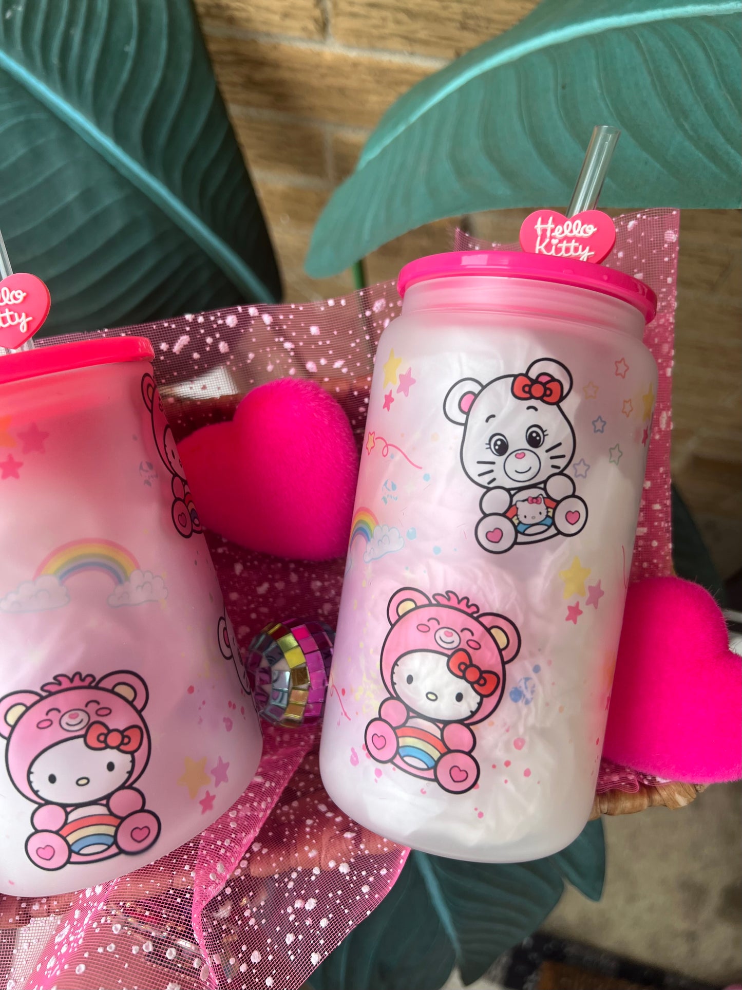 Kitty Bears Glass cup/mug