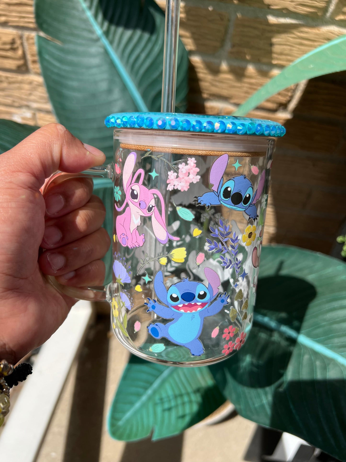 Stitch Glass mug