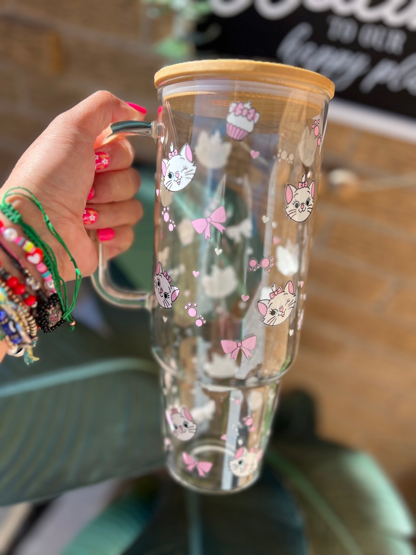 Marie 40oz glass cup