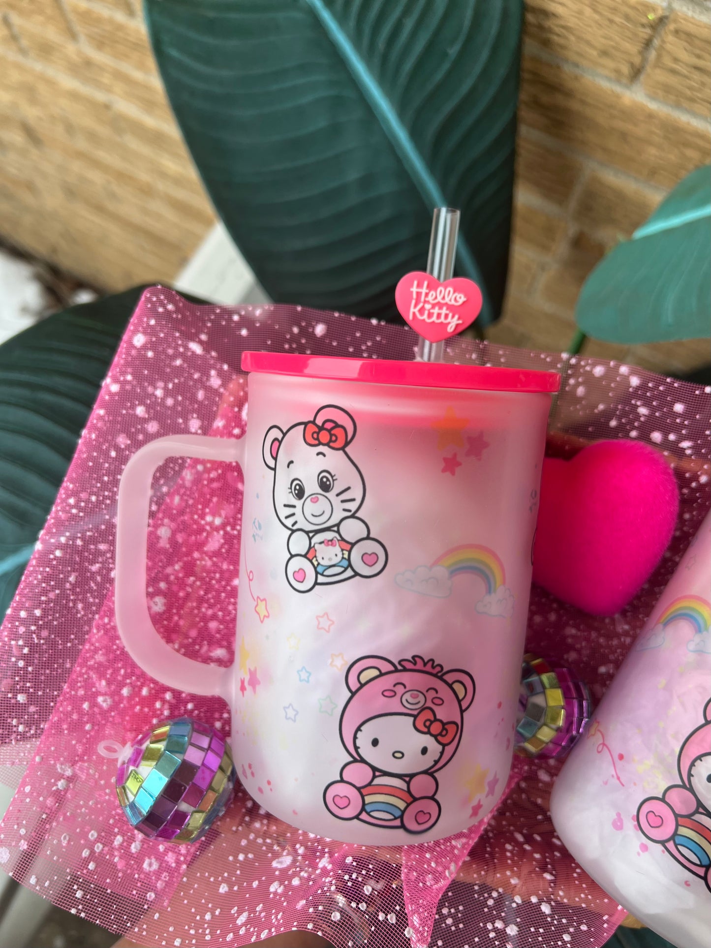 Kitty Bears Glass cup/mug