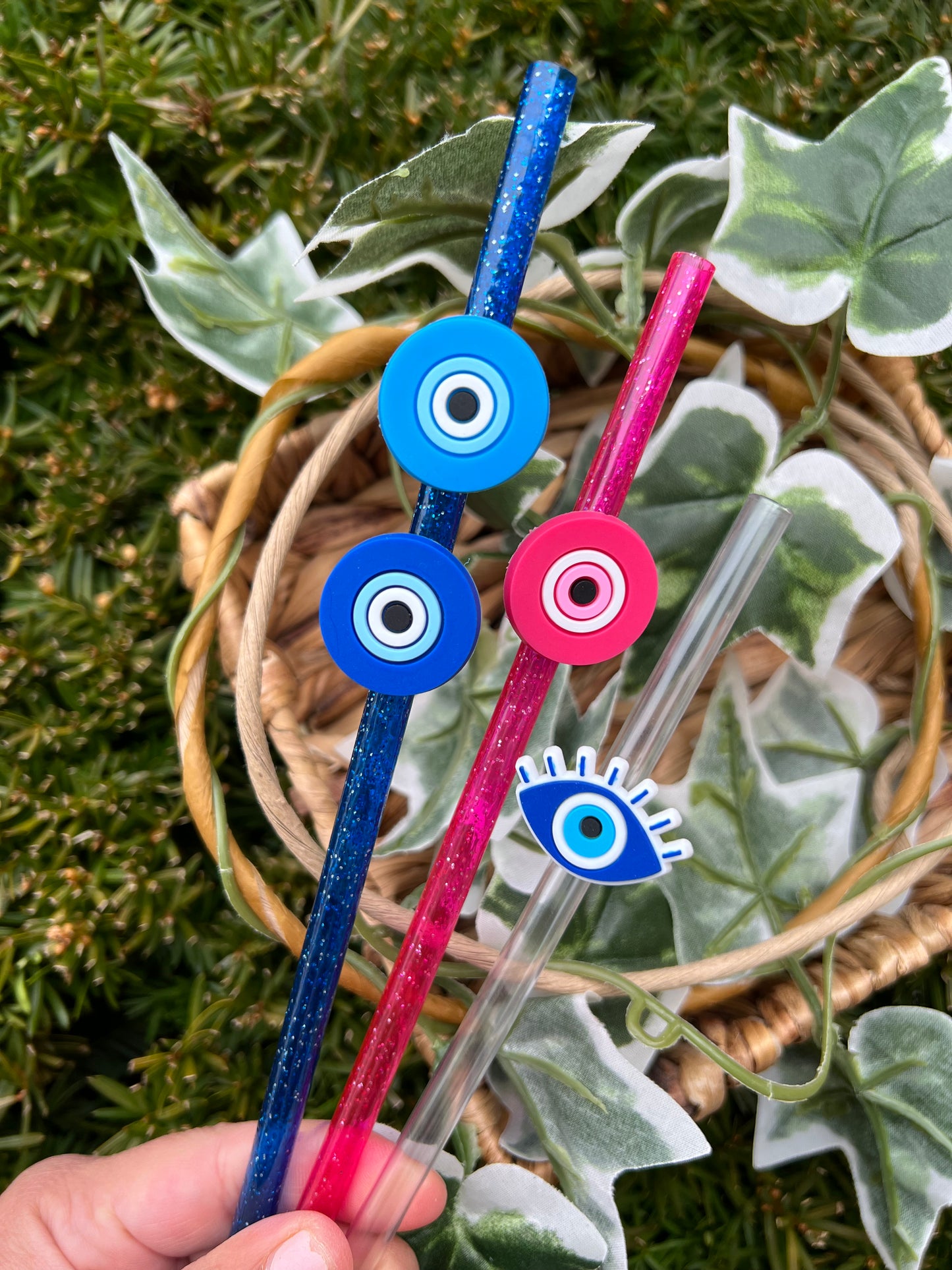 Evil eye Straw Charms