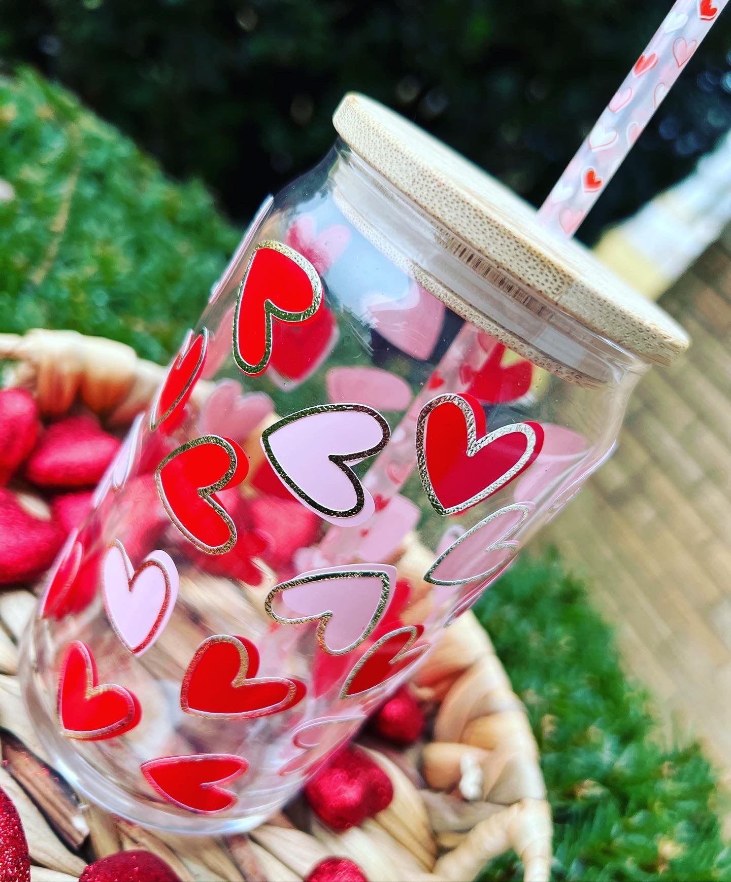 Valentines Glass Cup
