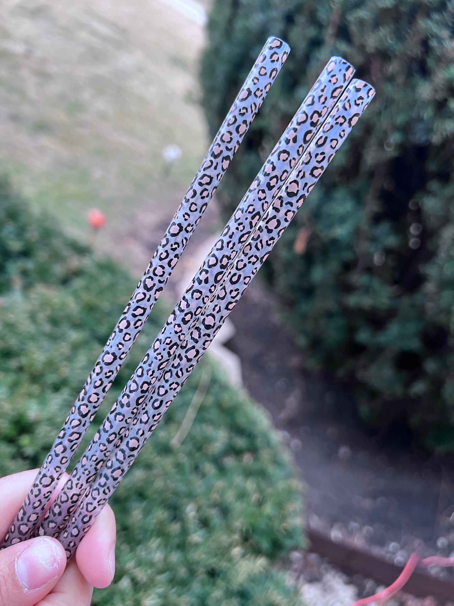 cheetah Print Reusable straw