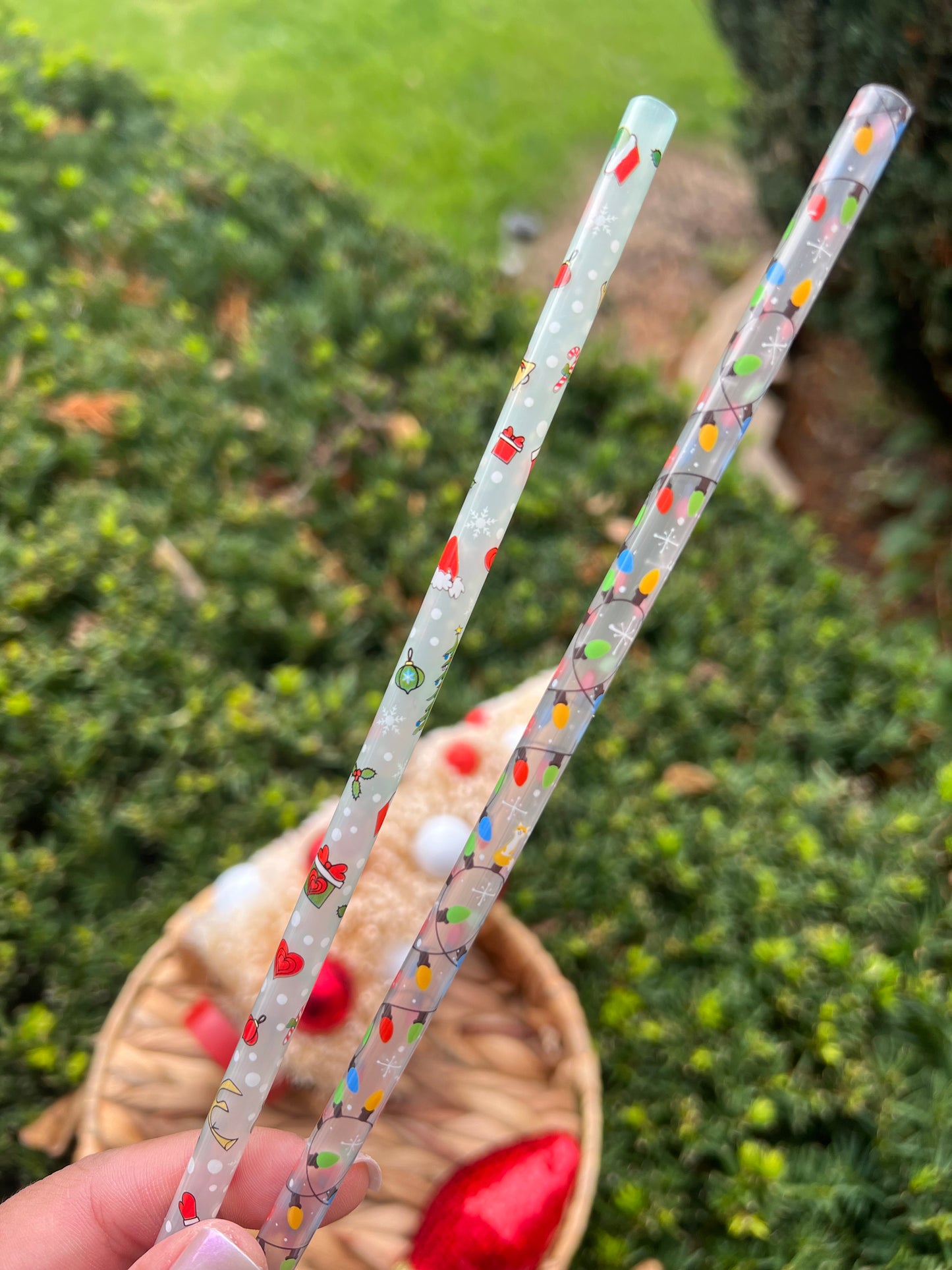 Christmas Plastic Straw