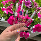 Flowers Glass Straw