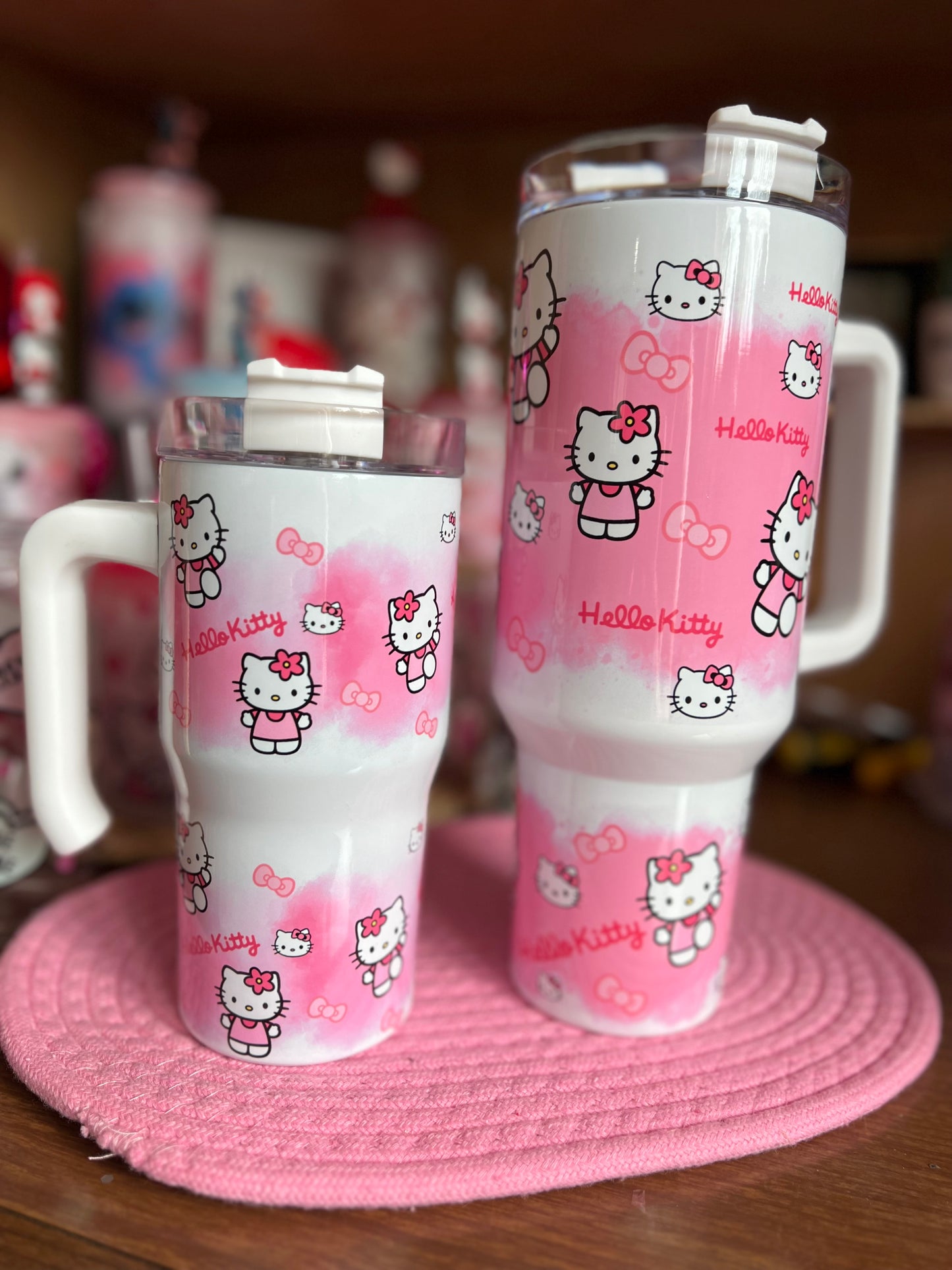 Kitty 20oz tumbler with handle