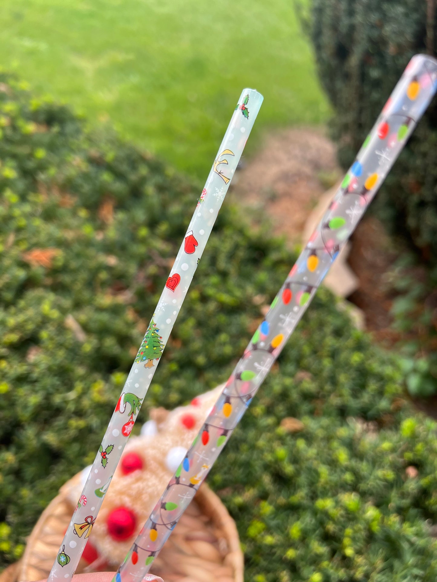 Christmas Plastic Straw