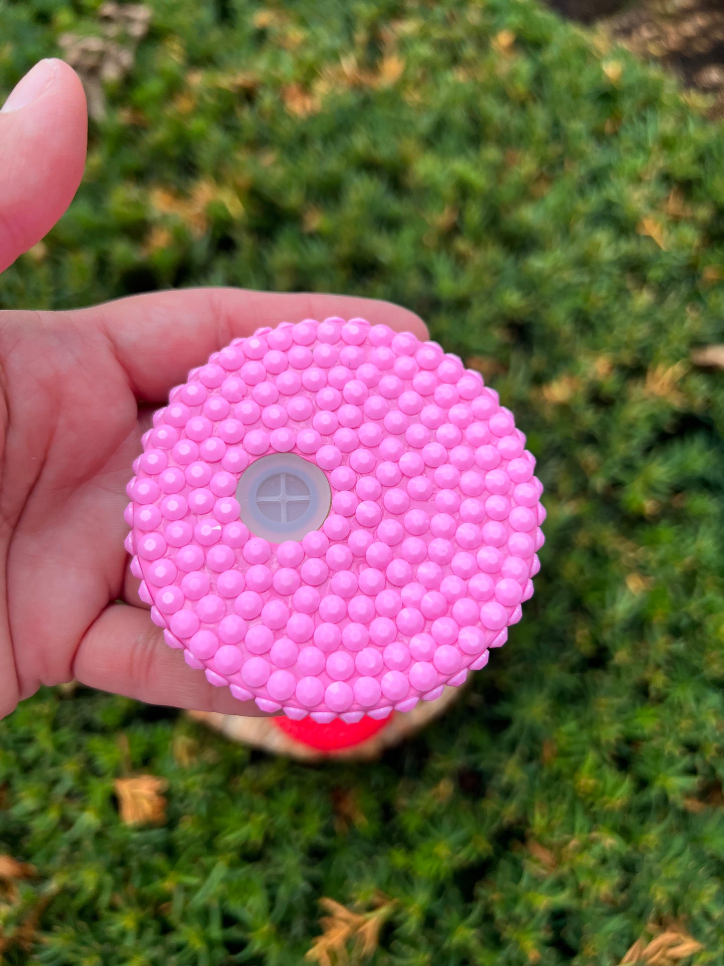 Rhinestones bamboo Lid