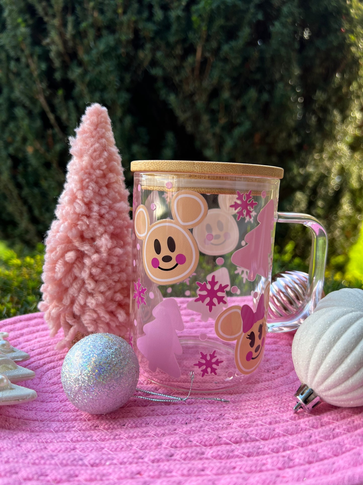 Mickey / Minnie Glass Mug