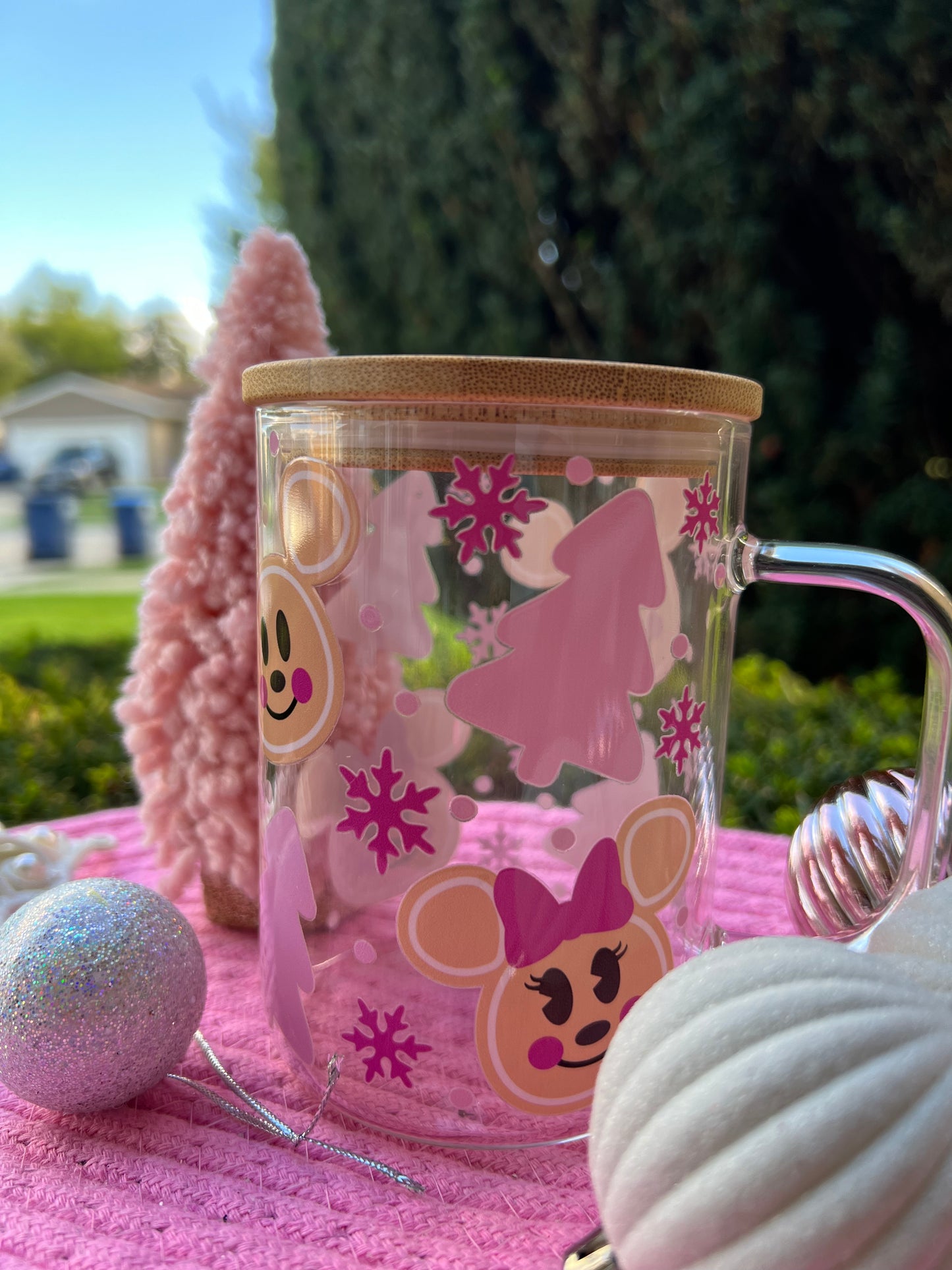 Mickey / Minnie Glass Mug