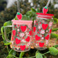 Strawberry Glass Mug /cup