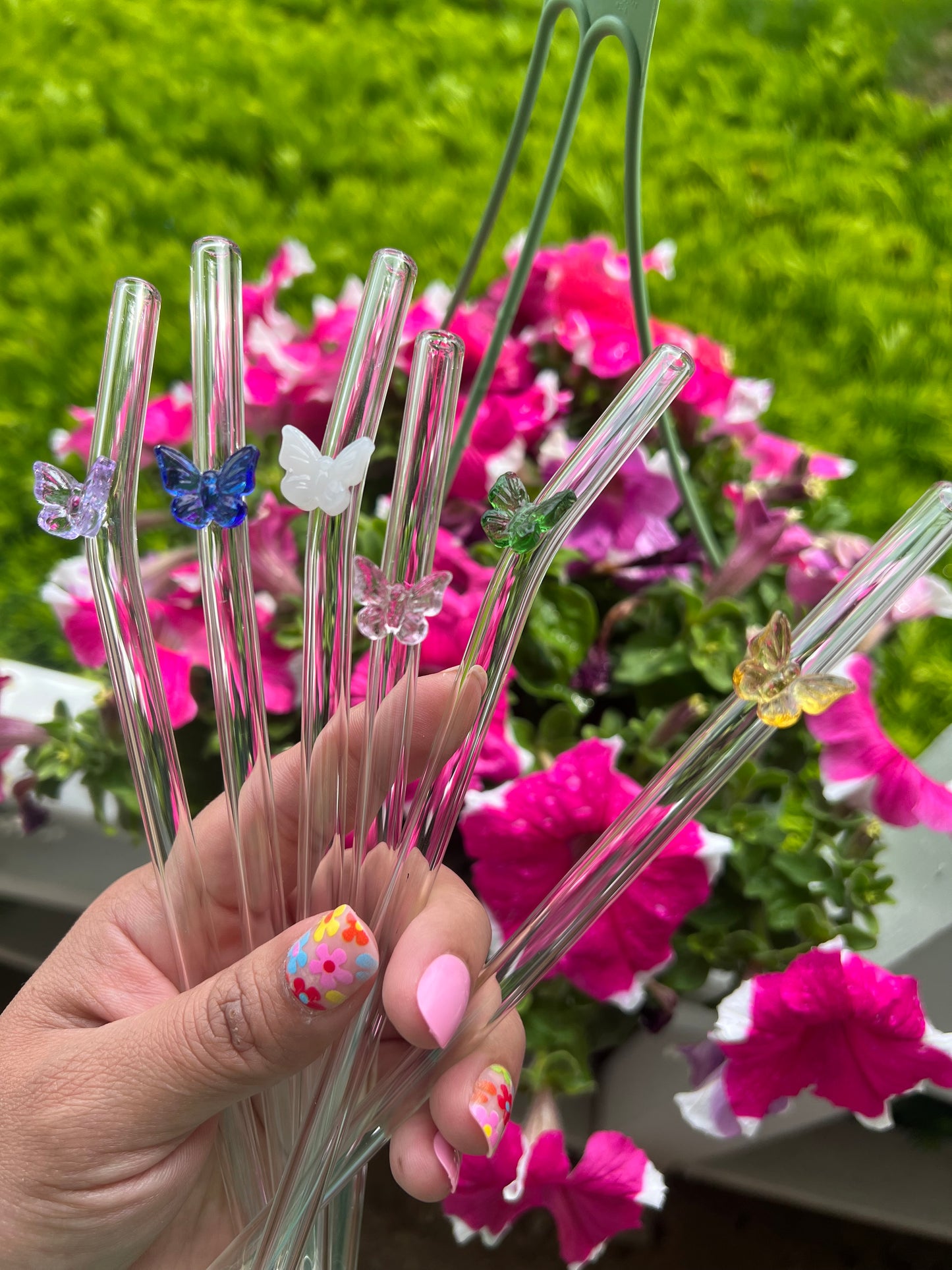 Butterfly Glass Straw