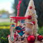 Stitch Christmas Glass Mug