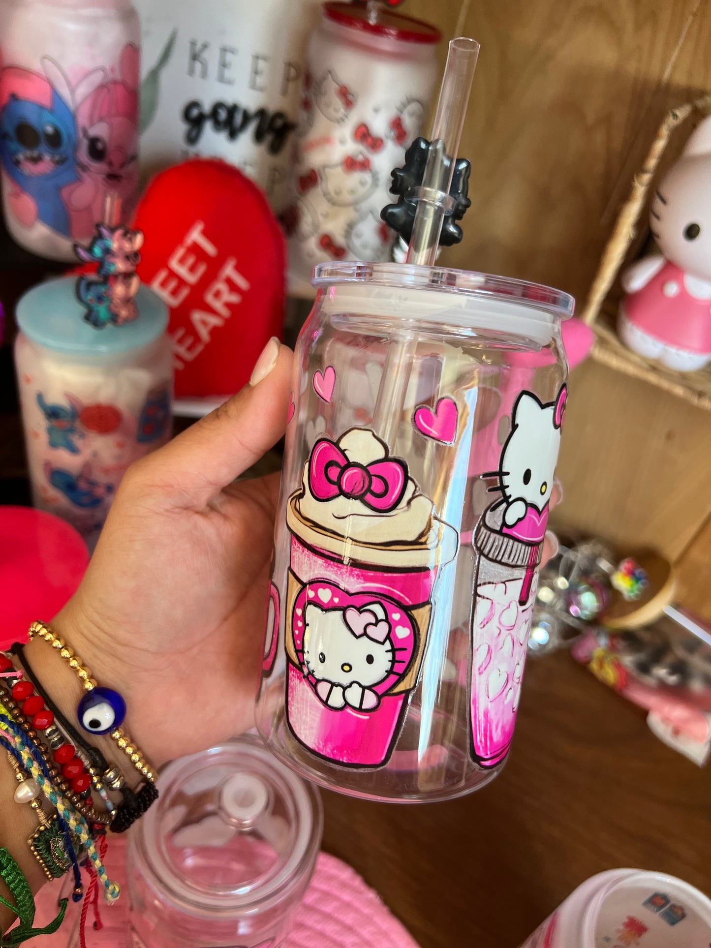 Kitty latte Plastic Cup