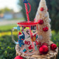 Stitch Christmas Glass Mug