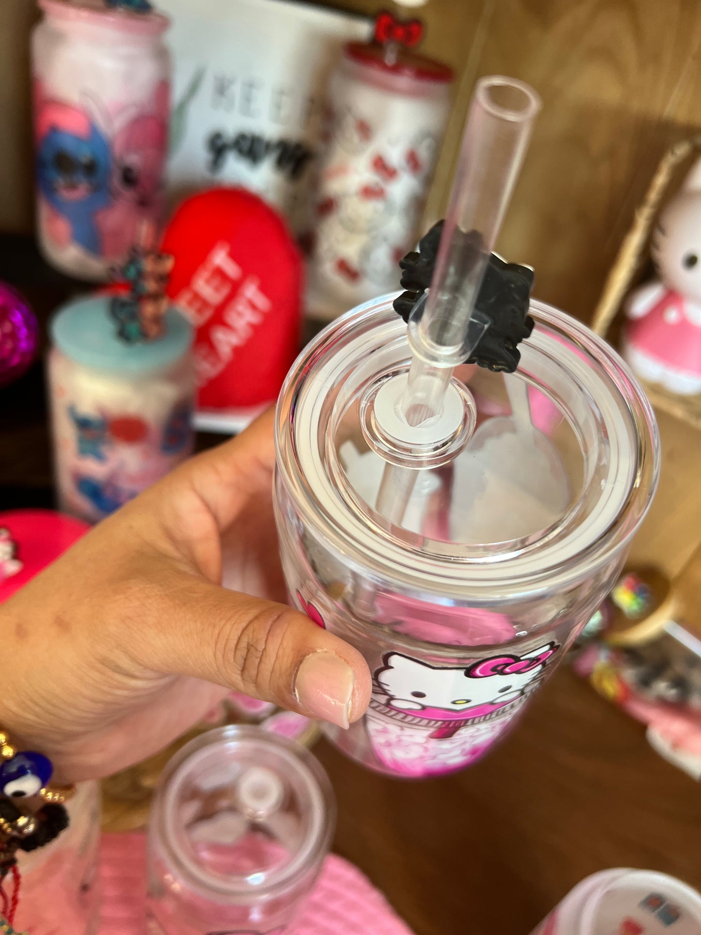 Kitty latte Plastic Cup