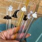 Ghost Glass Straw topper