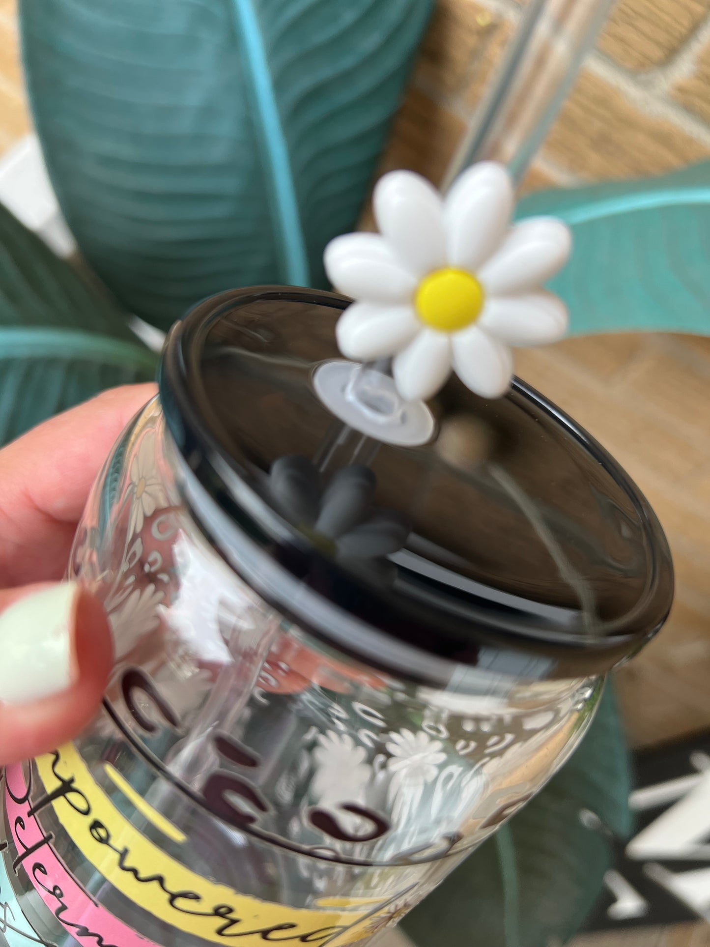 Daisy Motivation Glass cup