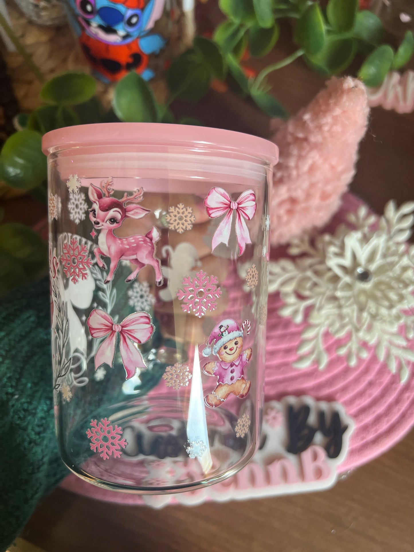 Christmas Girly Glass Mug