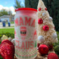 Mama Claus Frosted Glass Can