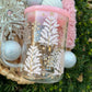 Pink Christmas trees Glass mug