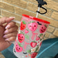 Strawberry spooky glass mug