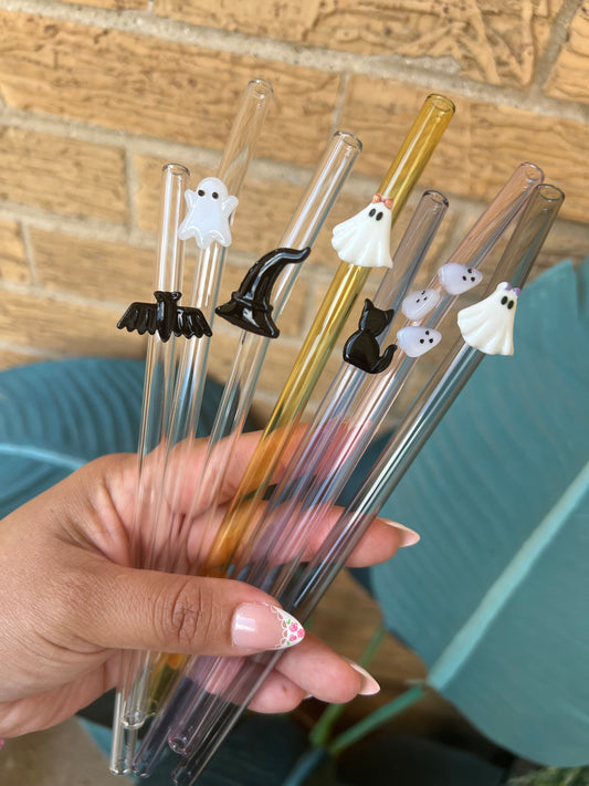 Ghost Glass Straw topper