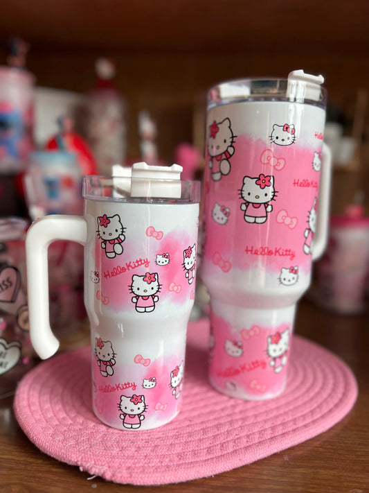 Kitty 20oz tumbler with handle