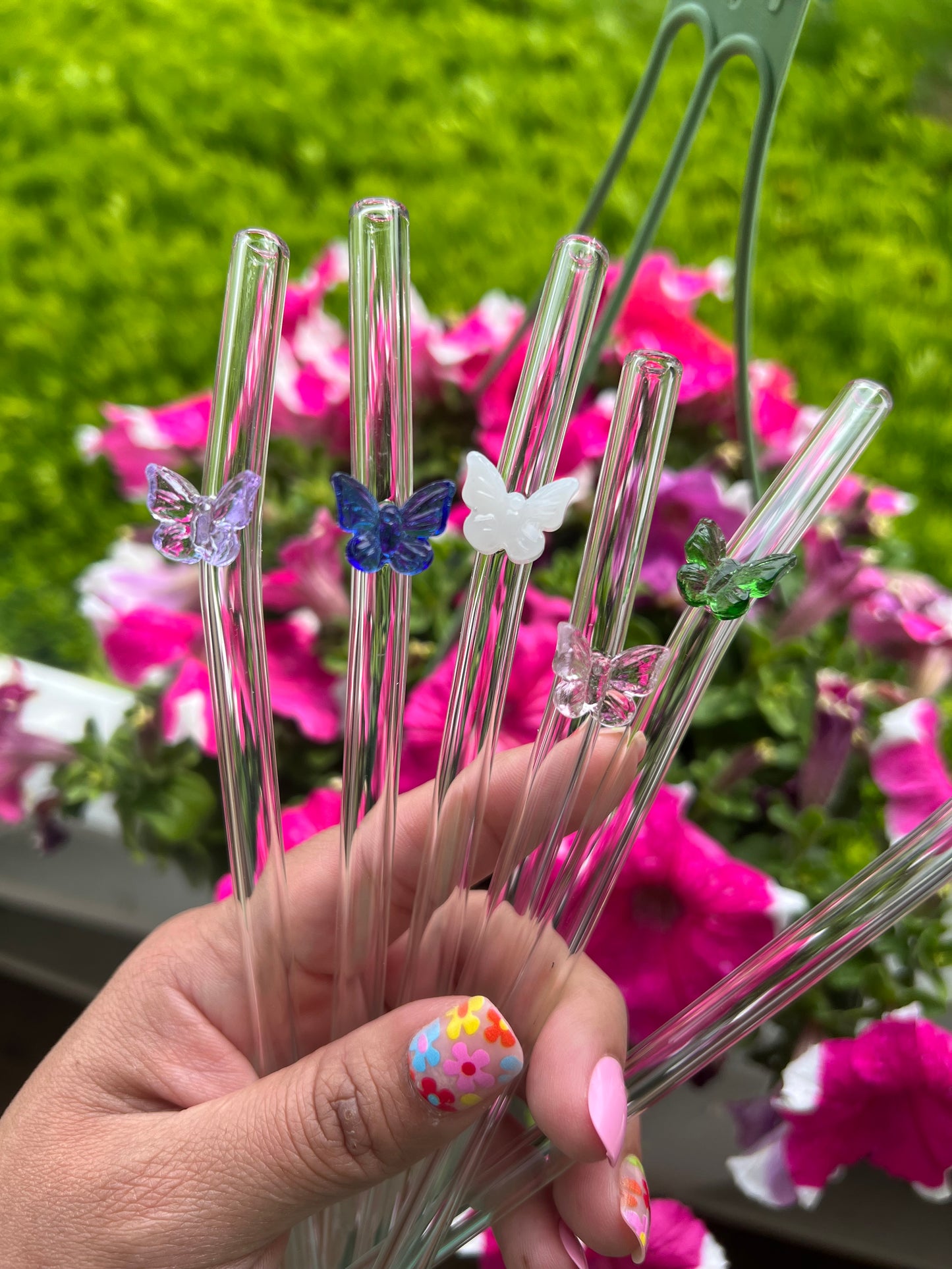 Butterfly Glass Straw