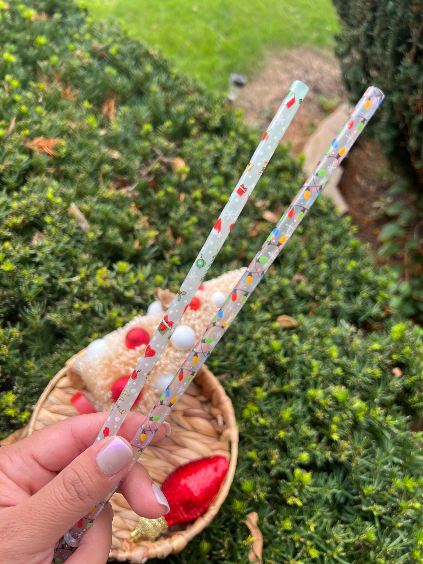 Christmas Plastic Straw