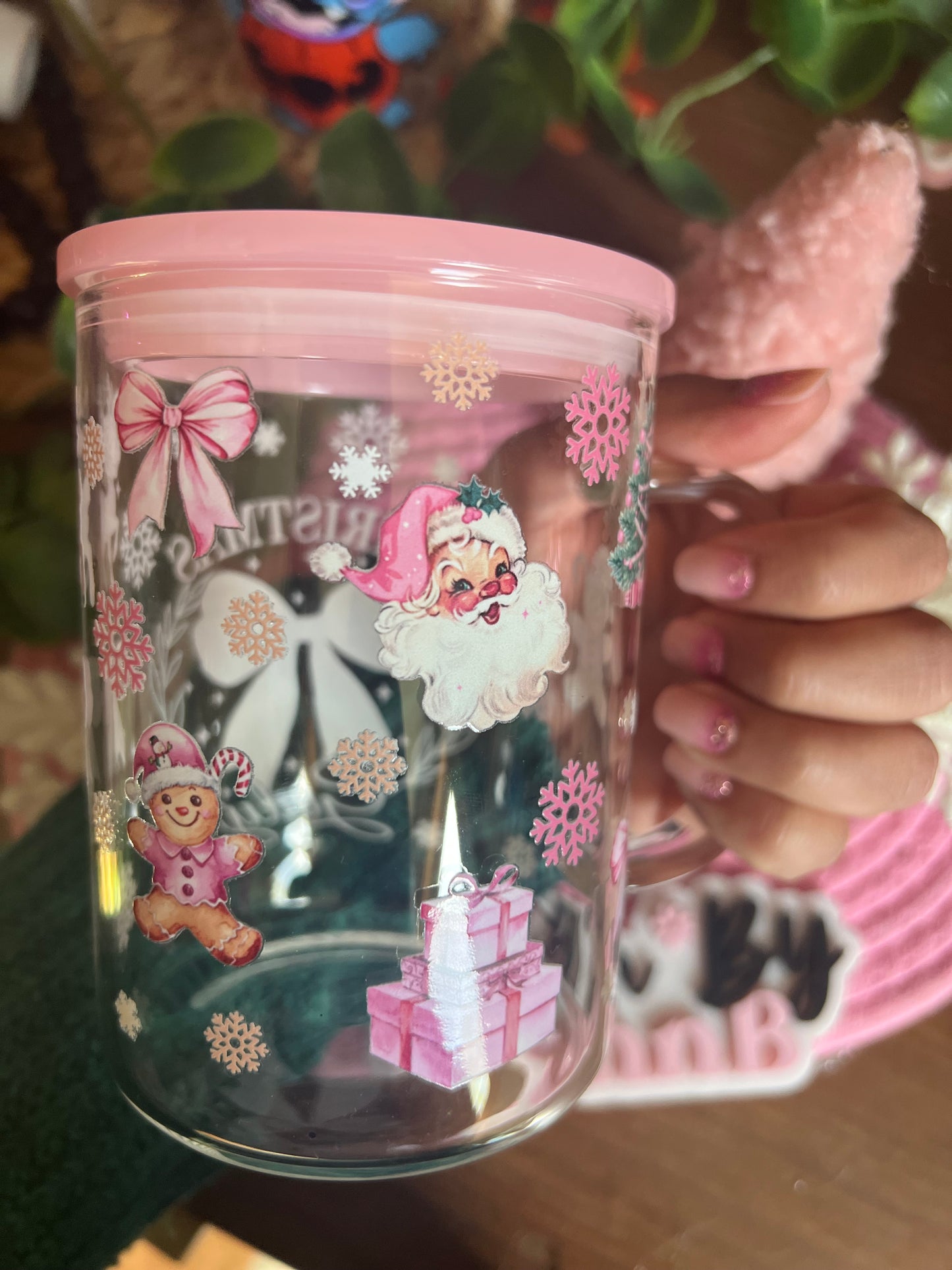 Christmas Girly Glass Mug