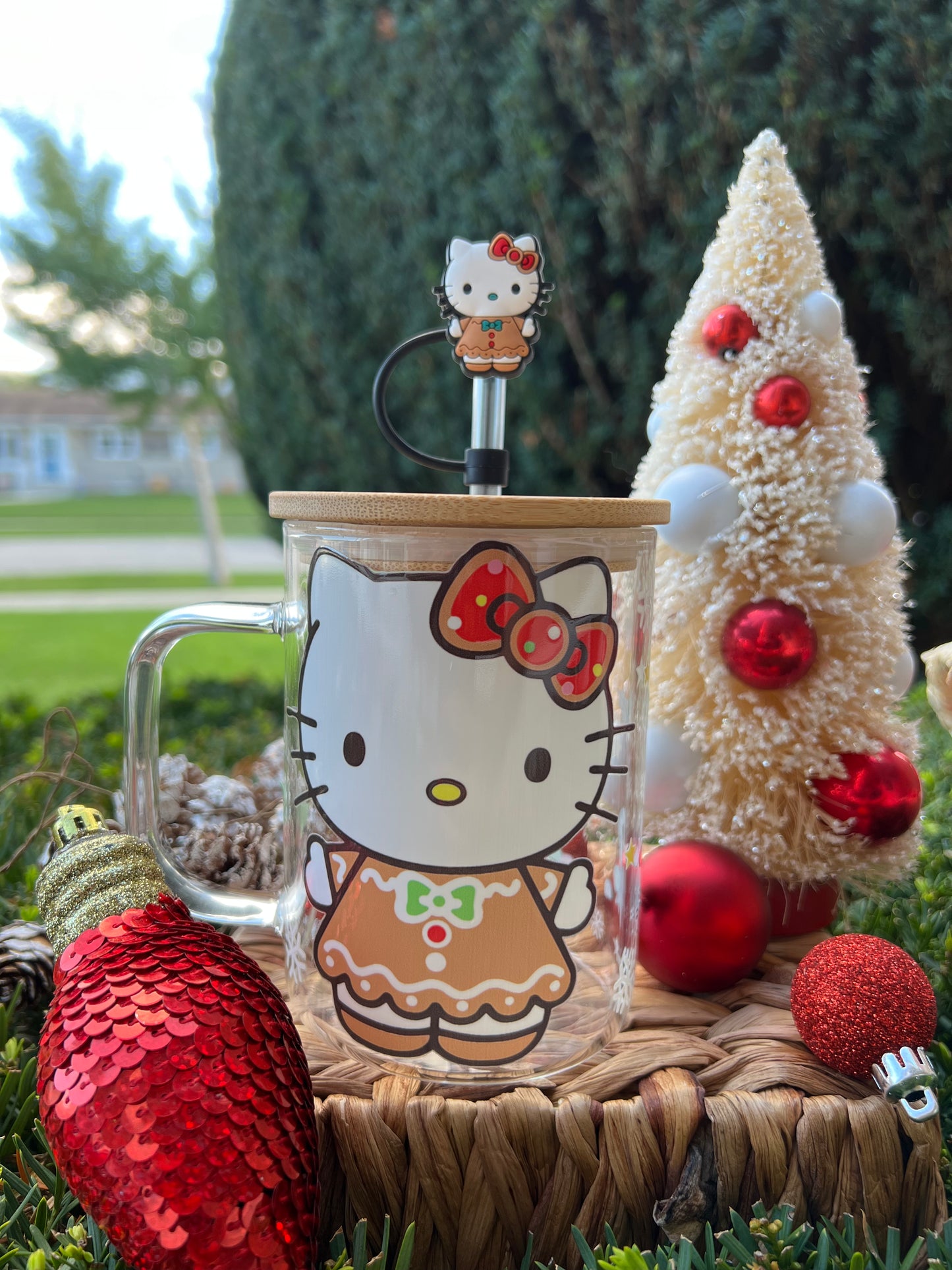 Kawaii Kitty Glass Mug