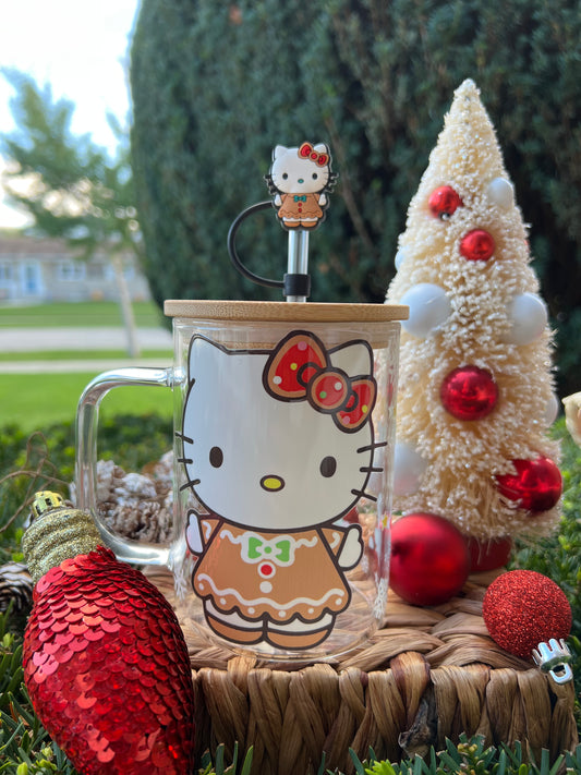 Kawaii Kitty Glass Mug