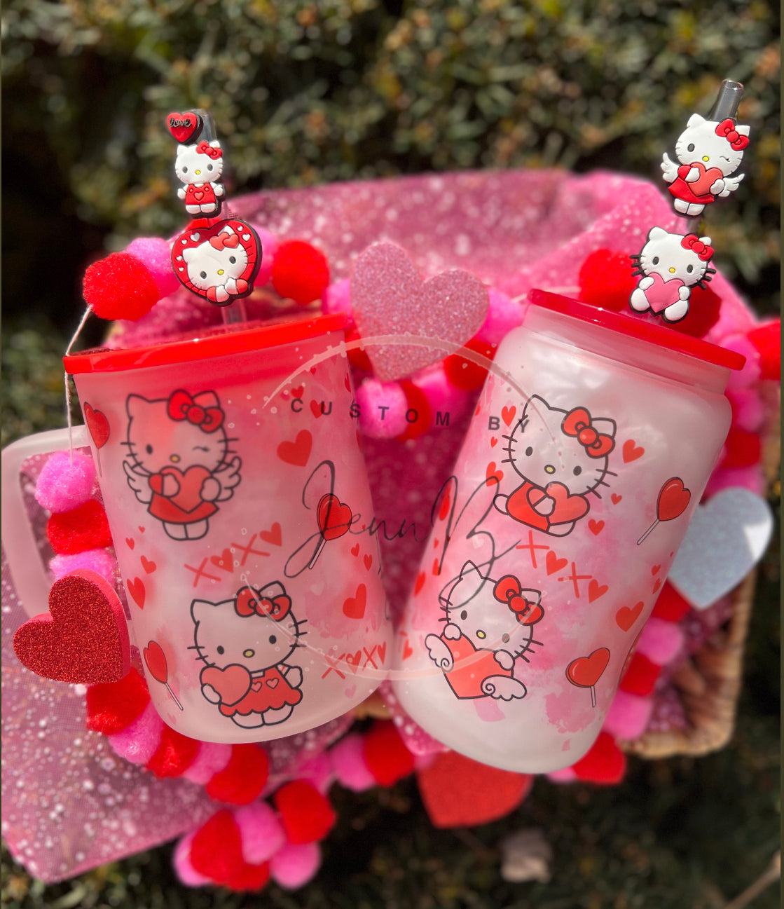 Kitty Valentines Frosted cup