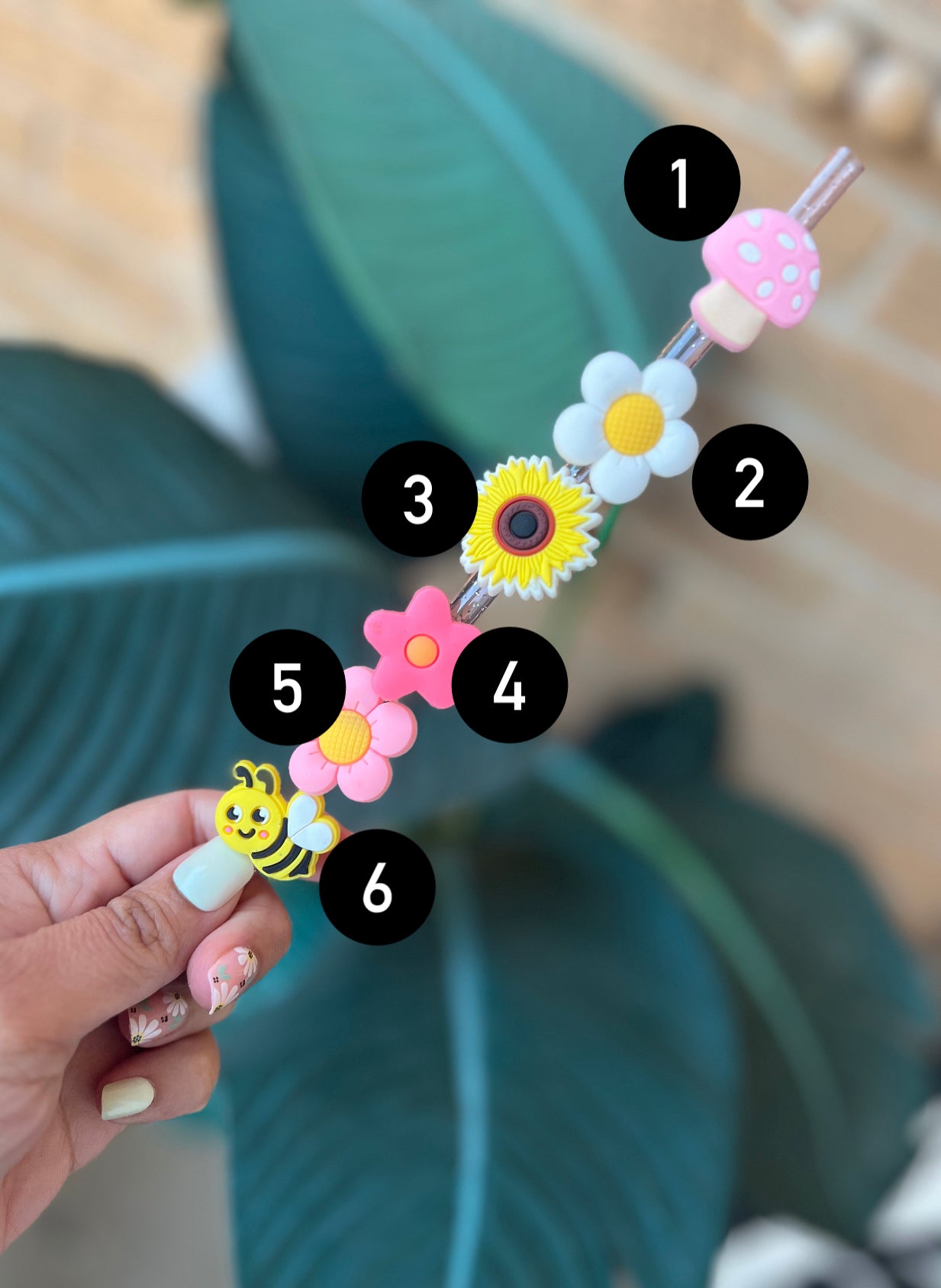 Spring Straw charms