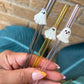 Ghost Glass Straw topper