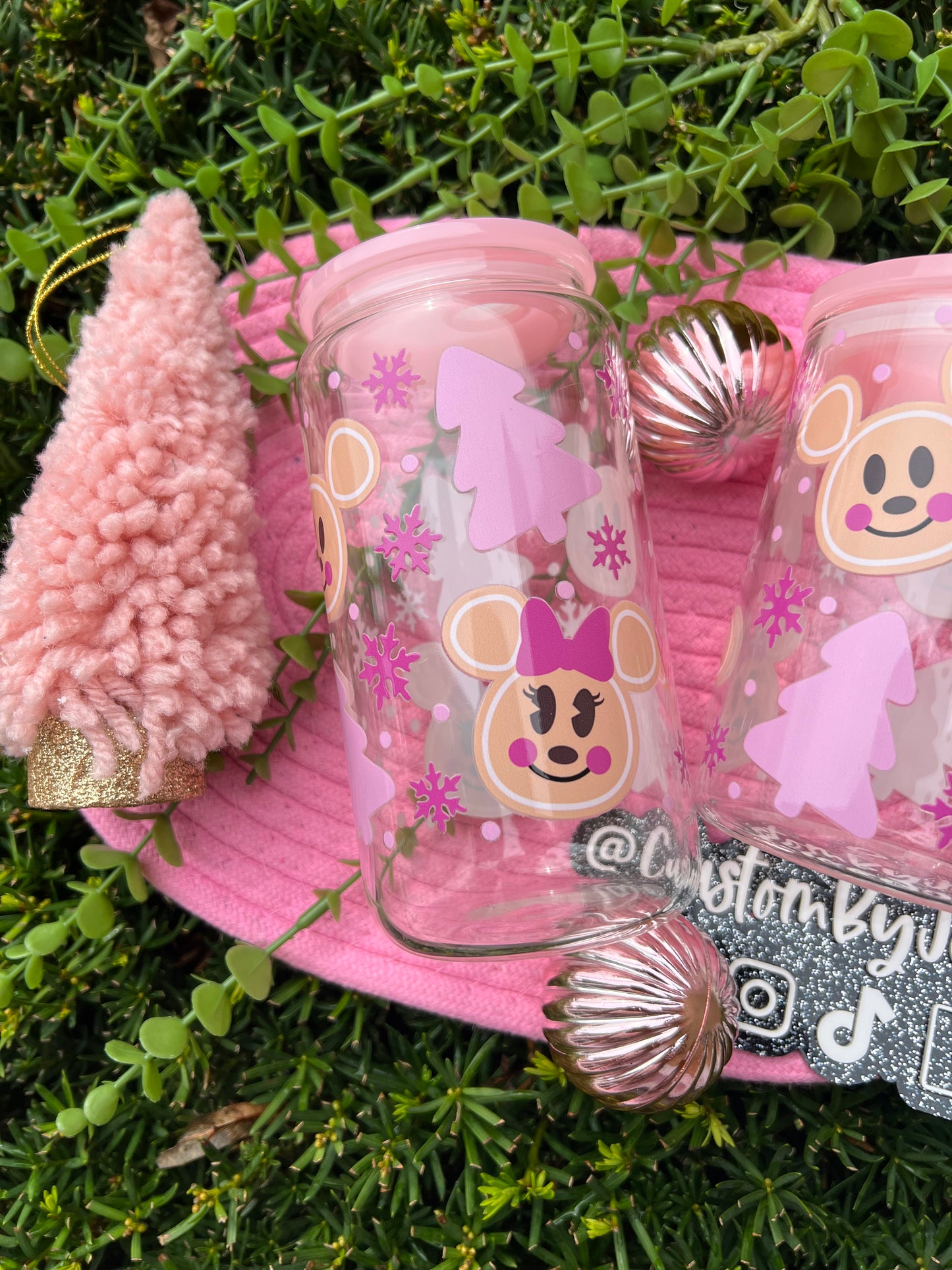 Mickey / Minnie Glass Mug