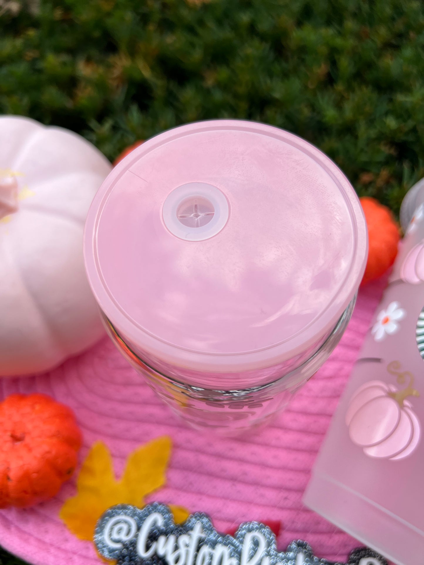 Pink Pumpkins Glass Can| Sbx Cup