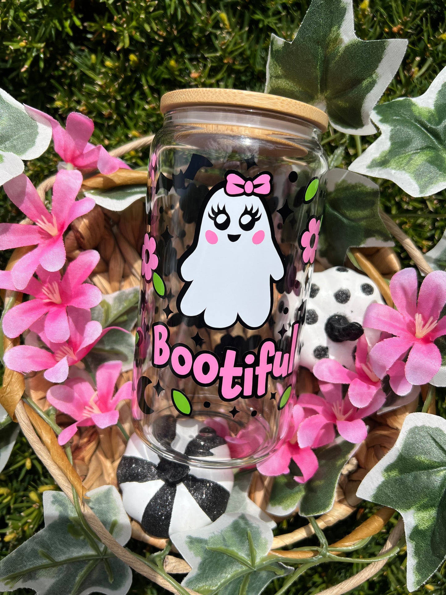 Bootiful Ghost Glass Can