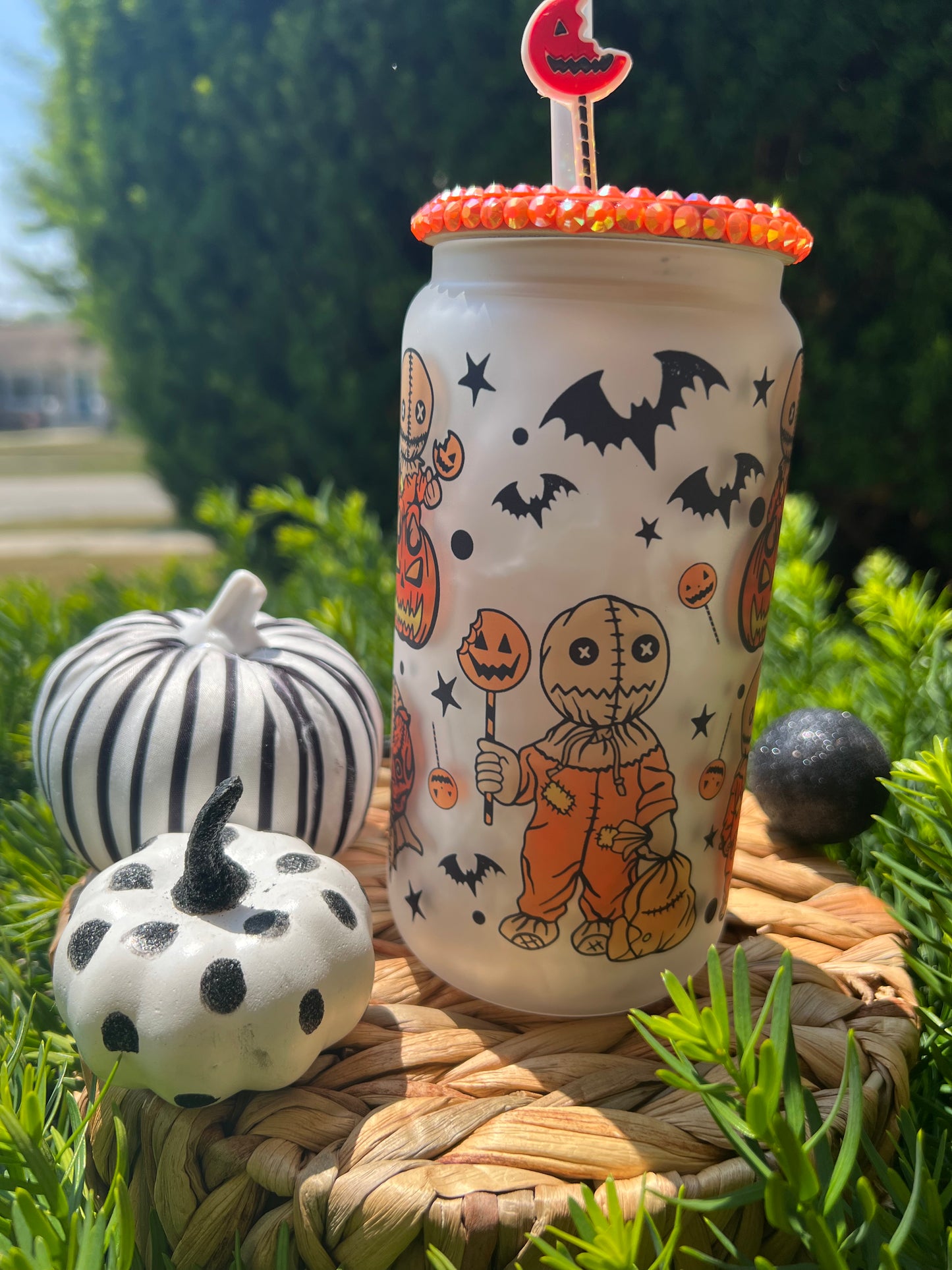 Halloween Frosted Glass