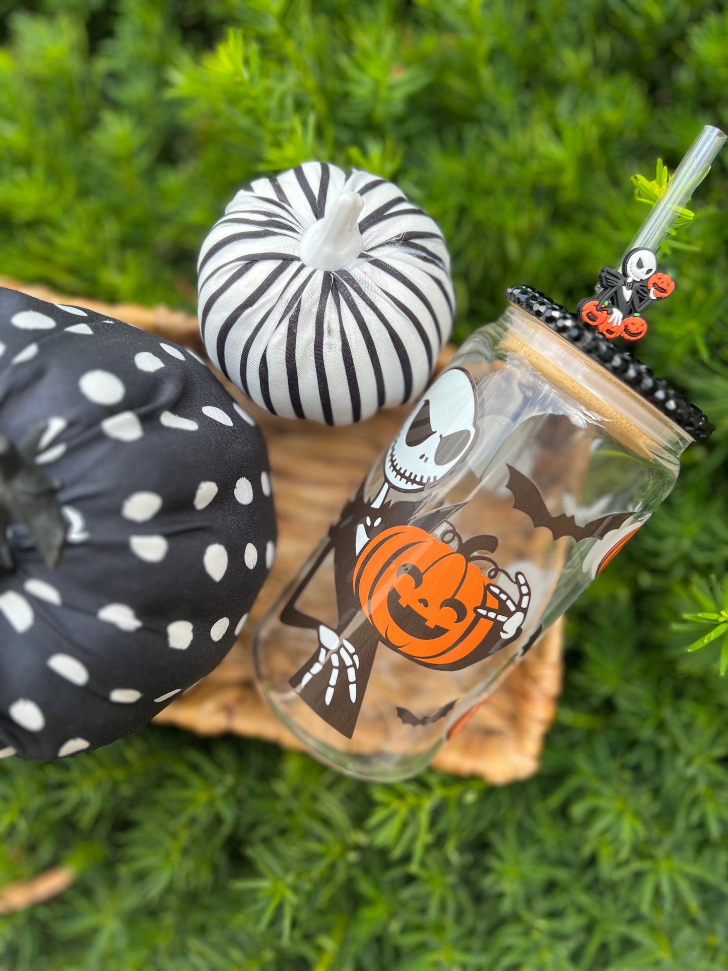 Jack Pumpkins Glass Can