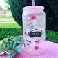 Pink Girly Glass Can