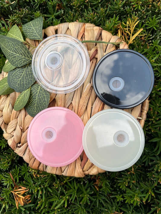 Plastic lids for glass can