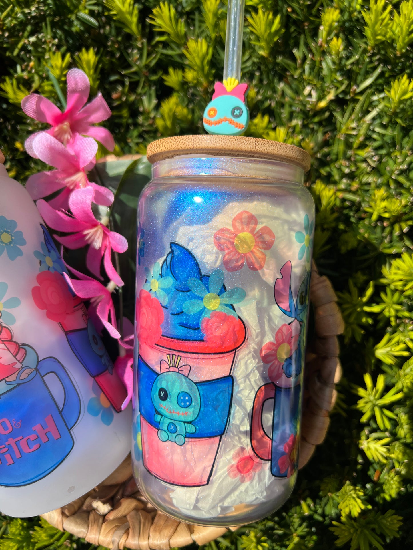 Alien &lilo Latte Glass Can