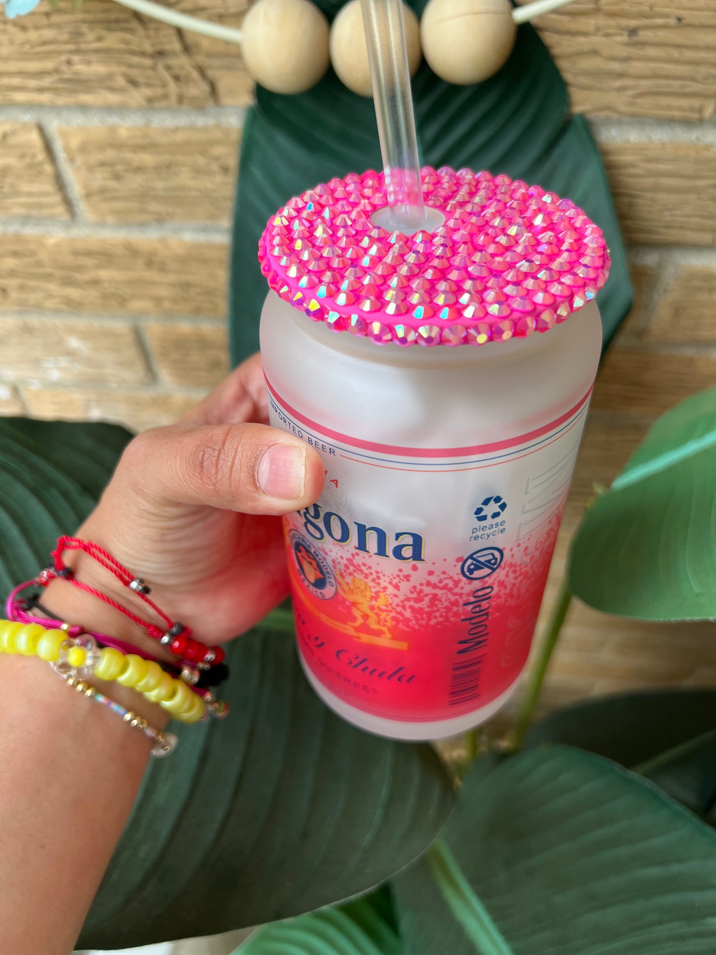 Girly Beer Can Frosted