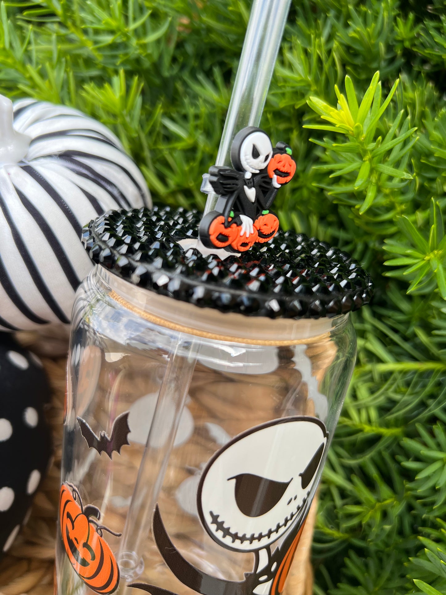 Jack Pumpkins Glass Can